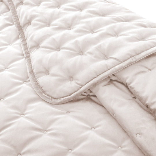 Crushed Velvet Bedspread Set Luxury Quilted 3 Piece Comforter
