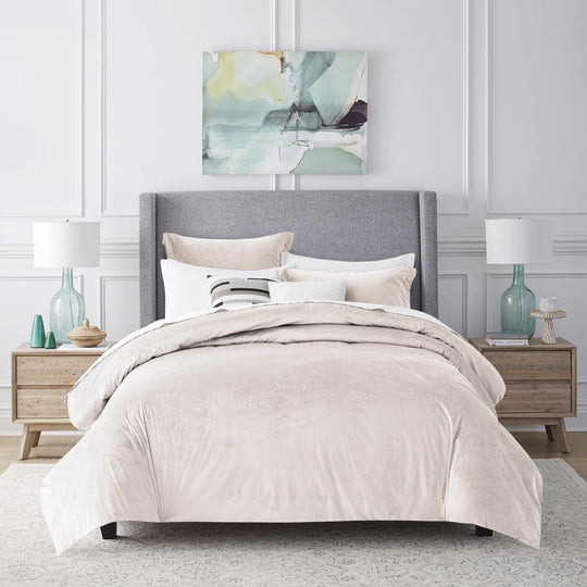 Crushed Velvet Duvet Cover 3 Piece Set