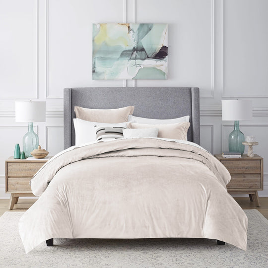 Crushed Velvet Duvet Cover 3 Piece Set