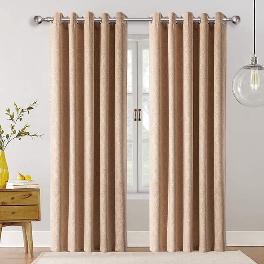 Blackout Eyelet Curtains Embossed 230 GSM