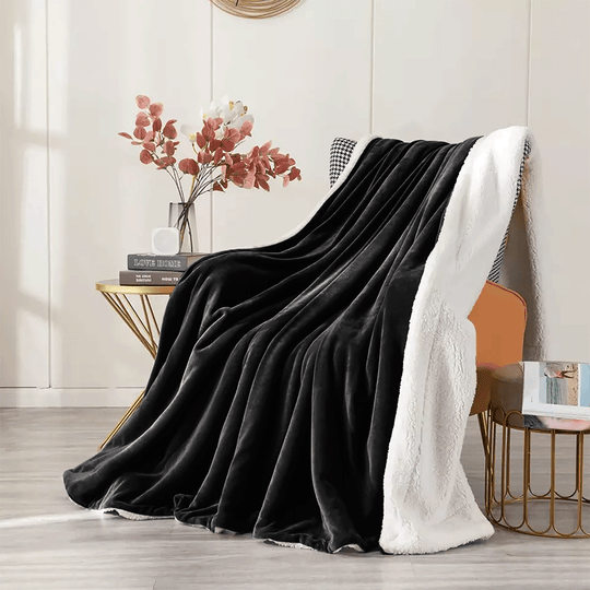 Blanket Fleece Sherpa Bed Sofa Throw