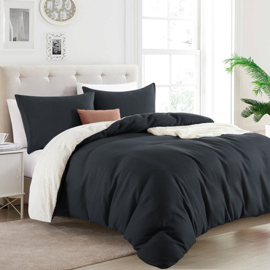 Sherpa Fleece Duvet Cover Set