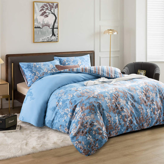 Duvet Cover 3 Piece Printed Quilt Cover Set