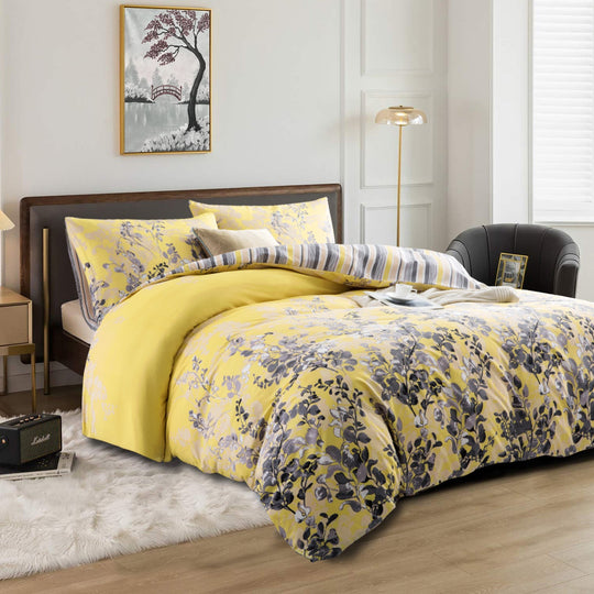 Duvet Cover 3 Piece Printed Quilt Cover Set