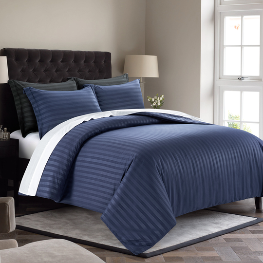 Duvet Cover 3 piece Stripe Quilt Cover Set