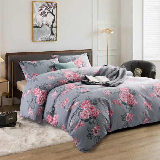Duvet Cover 3 Piece Printed Quilt Cover Set