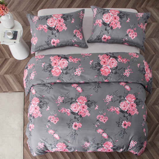 Duvet Cover 3 Piece Printed Quilt Cover Set