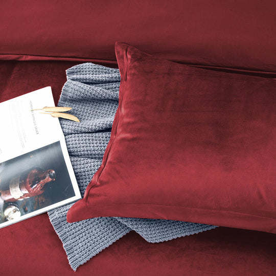 Crushed Velvet Duvet Cover 3 Piece Set