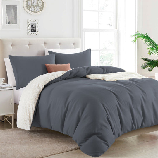 Sherpa Fleece Duvet Cover Set