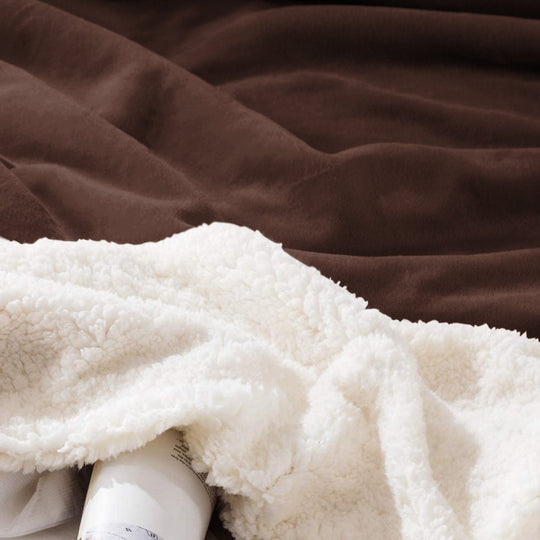 Blanket Fleece Sherpa Bed Sofa Throw