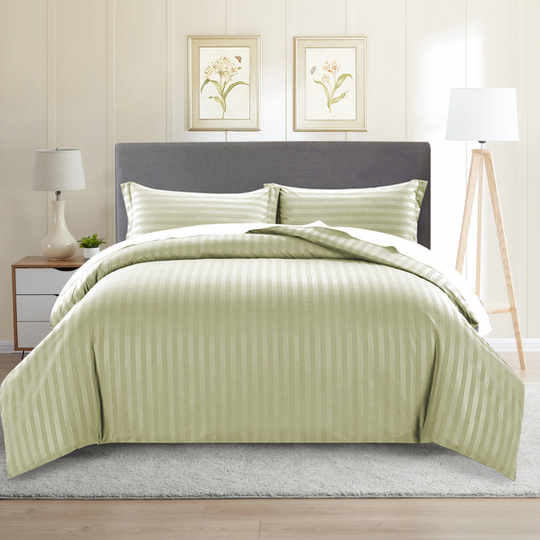Duvet Cover 3 piece Stripe Quilt Cover Set