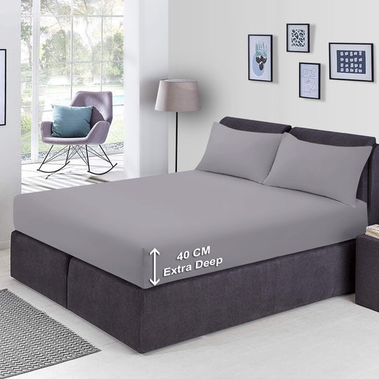 Extra Deep Fitted Sheets Bed Sheets (25cm - 40cm)