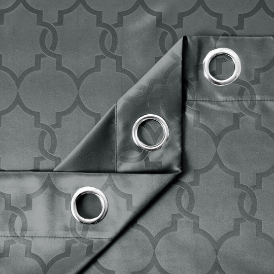 Ready Made Blackout Eyelet Curtains Embossed 260 GSM