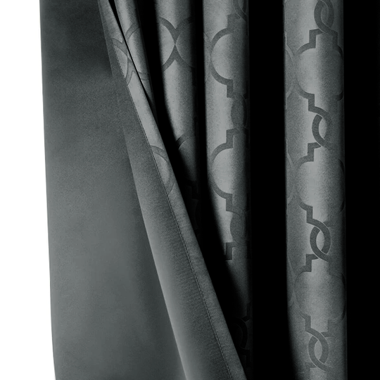 Ready Made Blackout Eyelet Curtains Embossed 260 GSM