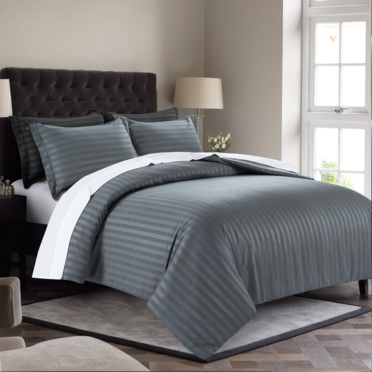 Duvet Cover 3 piece Stripe Quilt Cover Set