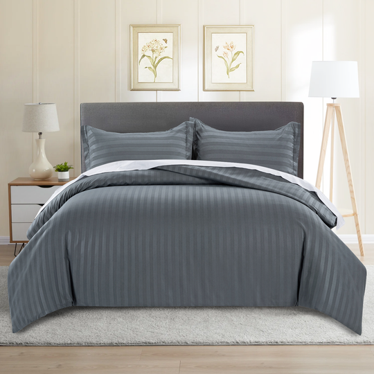 Duvet Cover 3 piece Stripe Quilt Cover Set