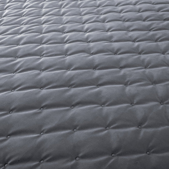 Crushed Velvet Bedspread Set Luxury Quilted 3 Piece Comforter