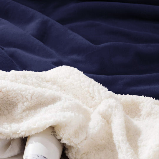 Blanket Fleece Sherpa Bed Sofa Throw