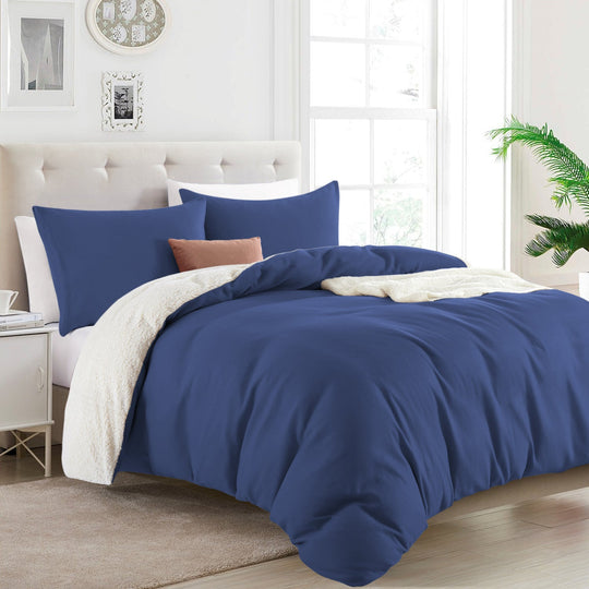 Sherpa Fleece Duvet Cover Set