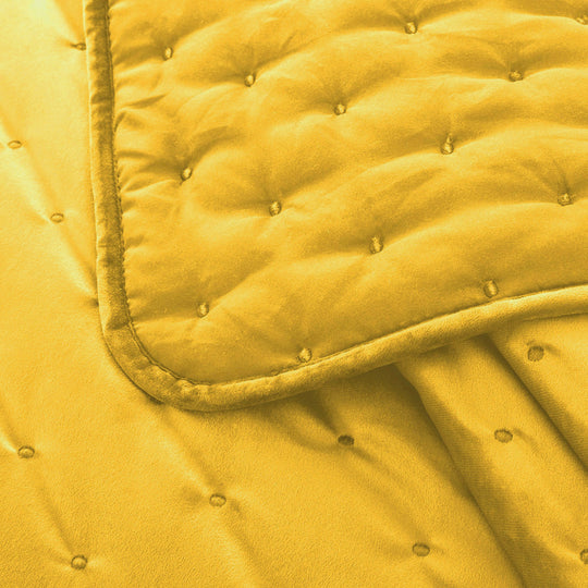 Crushed Velvet Bedspread Set Luxury Quilted 3 Piece Comforter