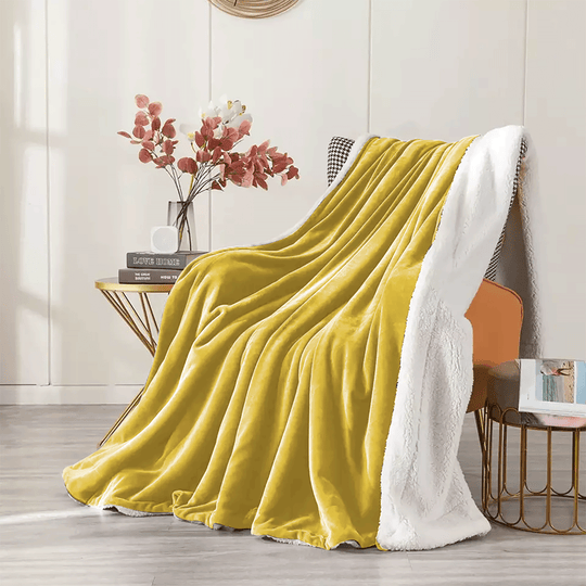 Blanket Fleece Sherpa Bed Sofa Throw