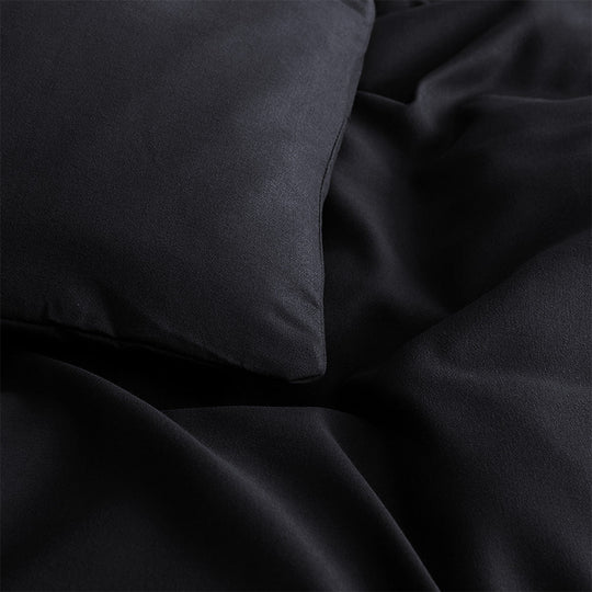 Duvet Cover 3 Piece Plain Dyed Quilt Cover Set