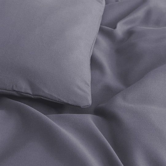 Duvet Cover 3 Piece Plain Dyed Quilt Cover Set