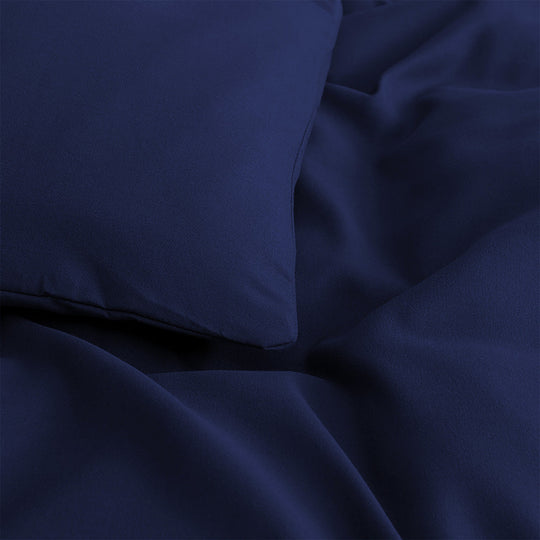 Duvet Cover 3 Piece Plain Dyed Quilt Cover Set
