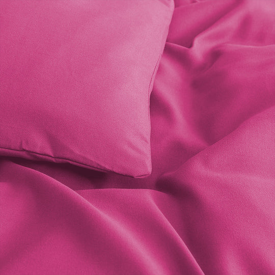 Duvet Cover 3 Piece Plain Dyed Quilt Cover Set