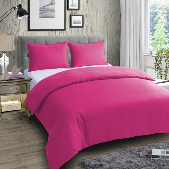 Duvet Cover 3 Piece Plain Dyed Quilt Cover Set