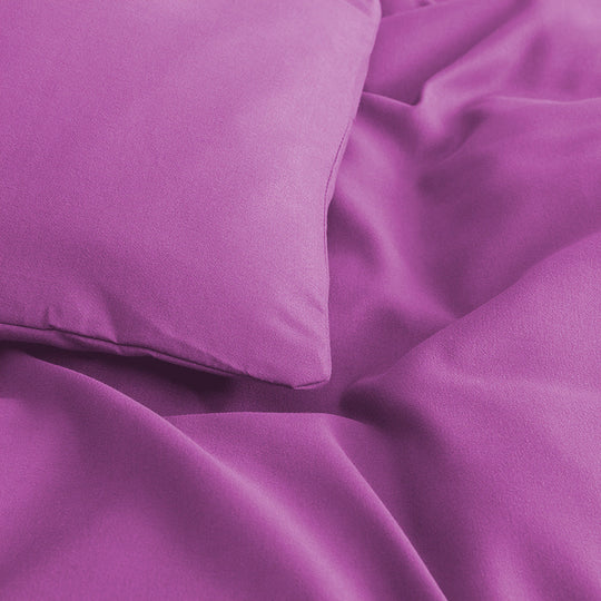 Duvet Cover 3 Piece Plain Dyed Quilt Cover Set