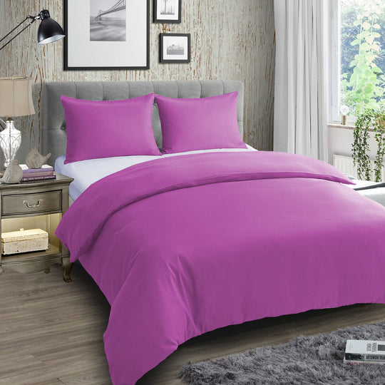 Duvet Cover 3 Piece Plain Dyed Quilt Cover Set