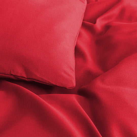 Duvet Cover 3 Piece Plain Dyed Quilt Cover Set