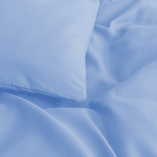Duvet Cover 3 Piece Plain Dyed Quilt Cover Set