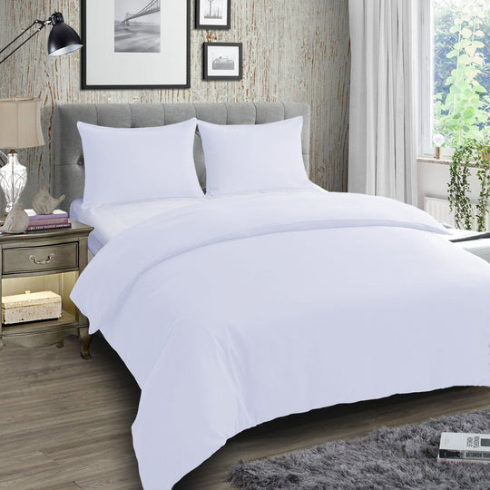 Duvet Cover 3 Piece Plain Dyed Quilt Cover Set
