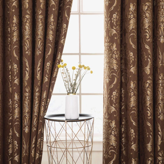 Luxury Jacquard Eyelet Fully Lined Curtains