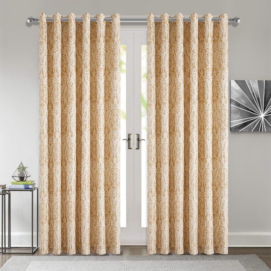 Luxury Jacquard Eyelet Fully Lined Curtains