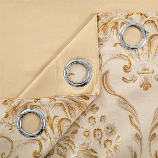 Luxury Jacquard Eyelet Fully Lined Curtains