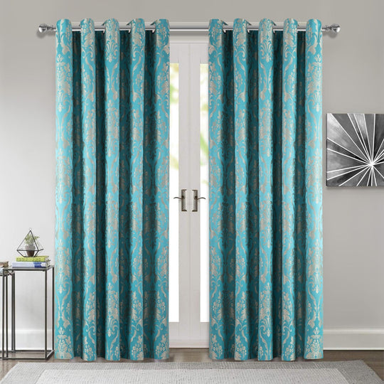 Luxury Jacquard Eyelet Fully Lined Curtains