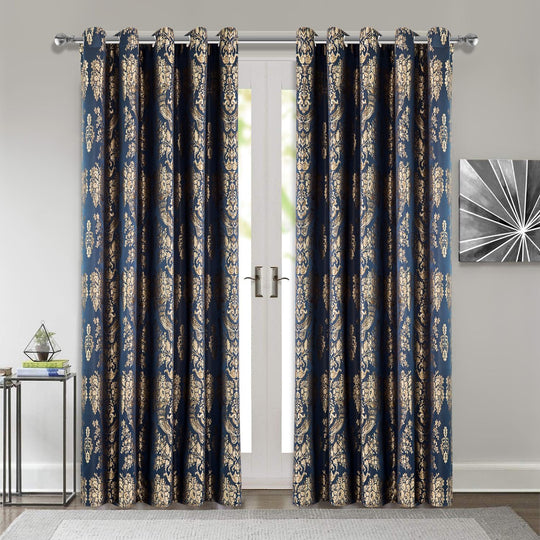 Luxury Jacquard Eyelet Fully Lined Curtains