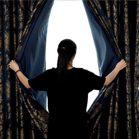 Luxury Jacquard Eyelet Fully Lined Curtains