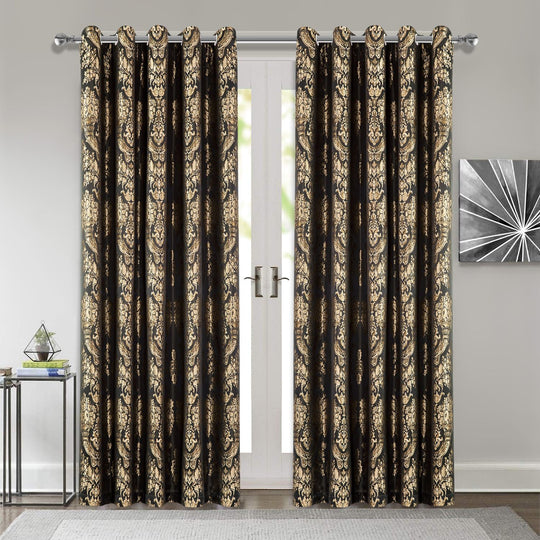 Luxury Jacquard Eyelet Fully Lined Curtains