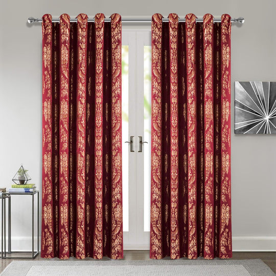 Luxury Jacquard Eyelet Fully Lined Curtains