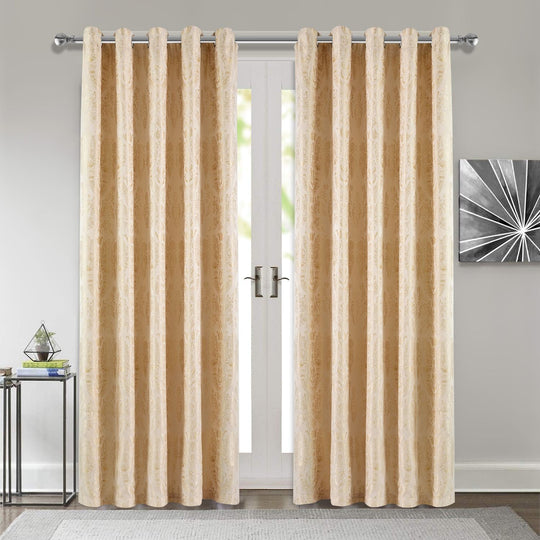 Luxury Jacquard Eyelet Fully Lined Curtains