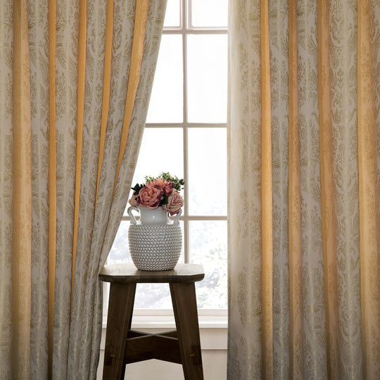 Luxury Jacquard Eyelet Fully Lined Curtains