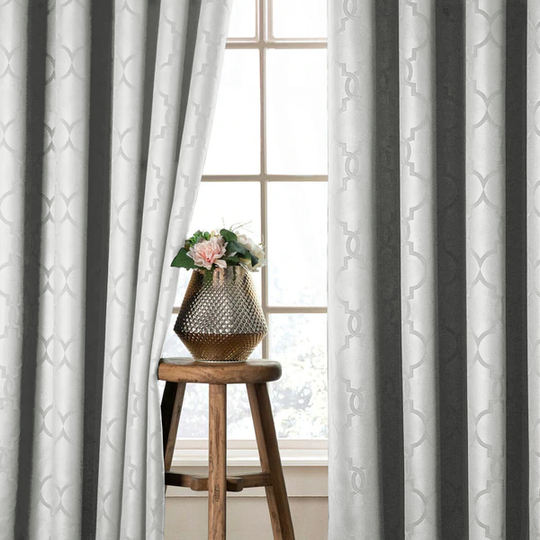 Ready Made Blackout Eyelet Curtains Embossed 260 GSM