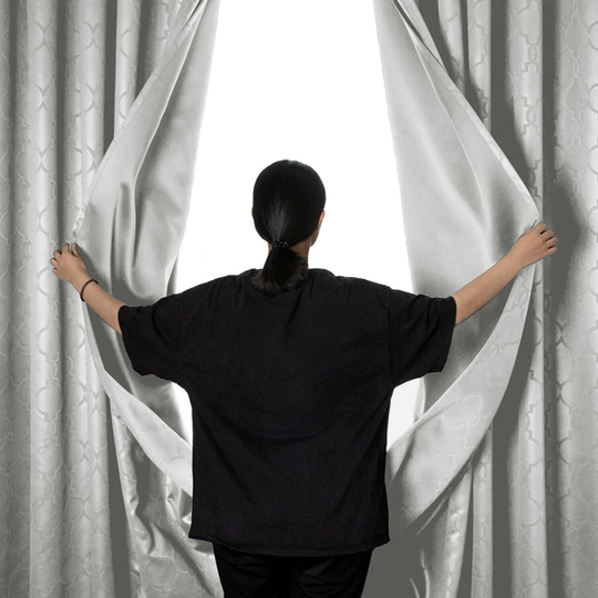 Ready Made Blackout Eyelet Curtains Embossed 260 GSM