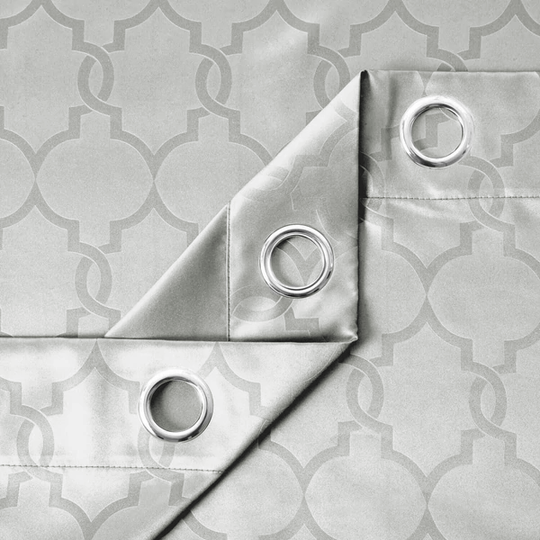 Ready Made Blackout Eyelet Curtains Embossed 260 GSM