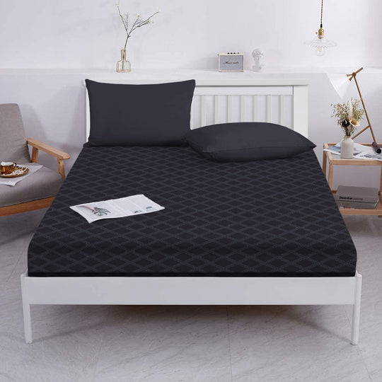 Deep Fitted Sheets Embossed Pattern Bed Sheets 25cm