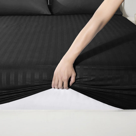 Deep Fitted Sheets Stripe 25cm